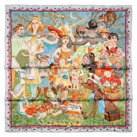 hermes ferry tales|HERMES Silk Fairytales by Hermes Scarf 90 .